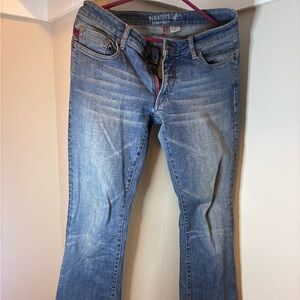 Parasuco Denim Cult Vintage Blue Boot Cut Jeans with Horeshair detail